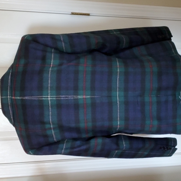 Talbots blue and green plaid blazer - Picture 4 of 12